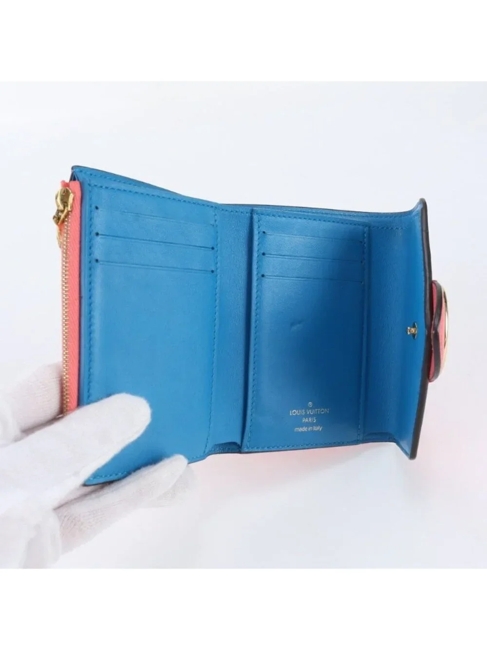 Louis Vuitton Portefeuille LV Pont Neuf Leather Trifold Wallet Compact
